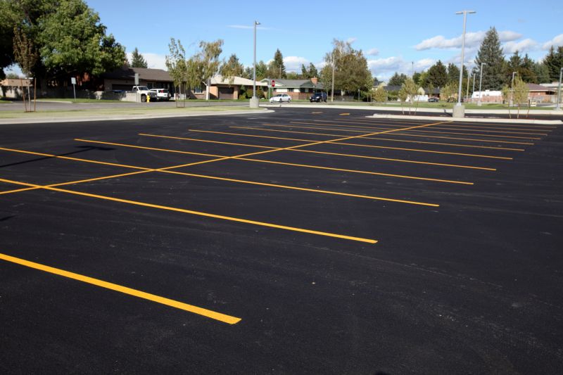 Freshly Paved Parking Lot